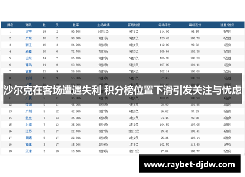 沙尔克在客场遭遇失利 积分榜位置下滑引发关注与忧虑